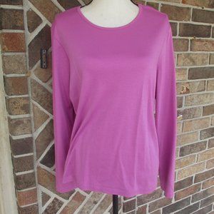 Liliac Pink L. L. Bean Long Sleeve T Shirt near new Size XL